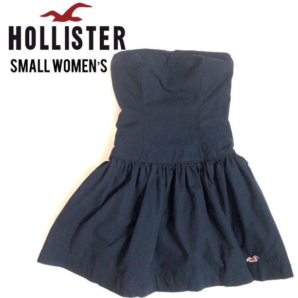 Hollister Dresses & Skirts - Hollister navy blue mini strapless dress/ top